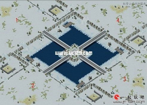 红色警戒2正式锦标赛地图C4(2-4)地图