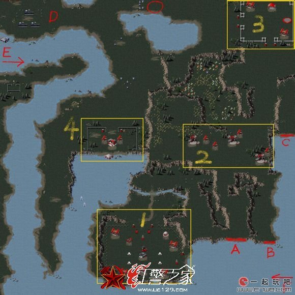 红色警戒1苏军任务(困难难度):第一关:Proving Grounds